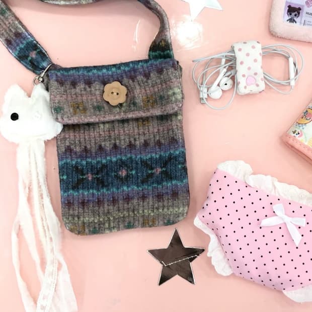 허그유어스킨 빈티지 미니 크로스백