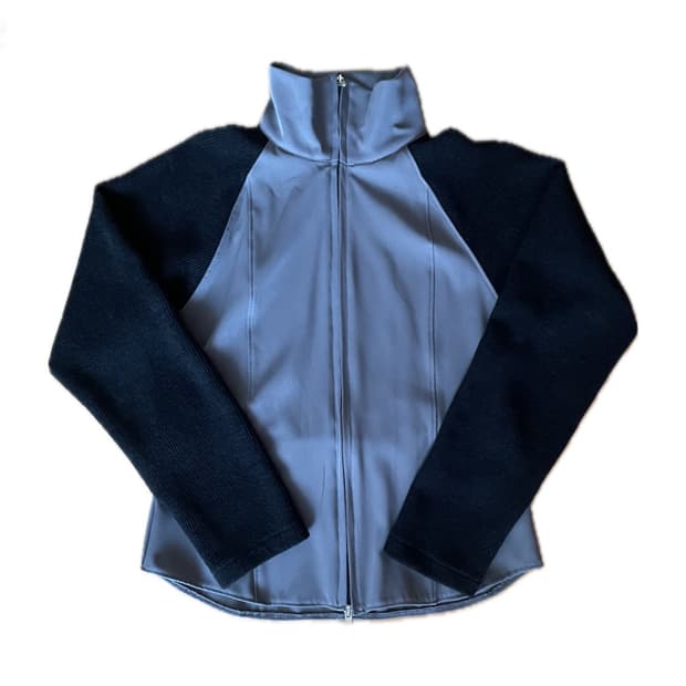 투톤 집업 재킷