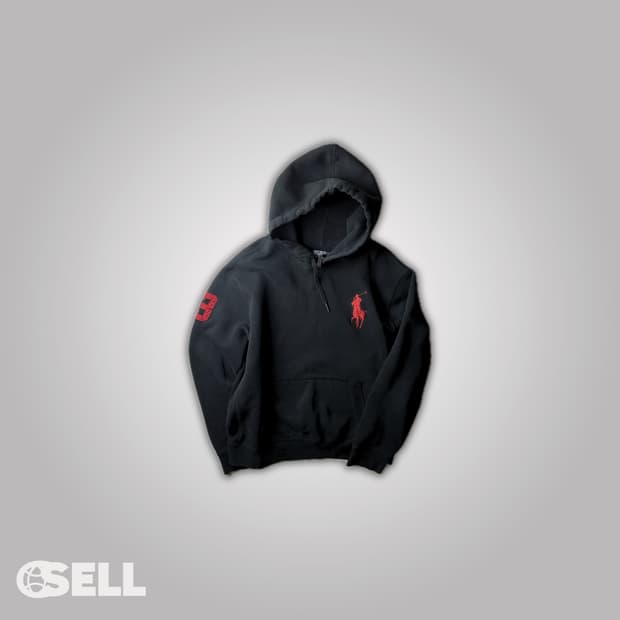 폴로 빅포니 검빨 후드티