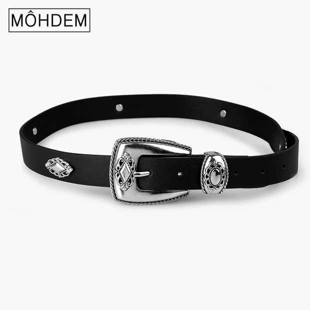 [Unisex] 크롬 볼드 웨스턴 벨트