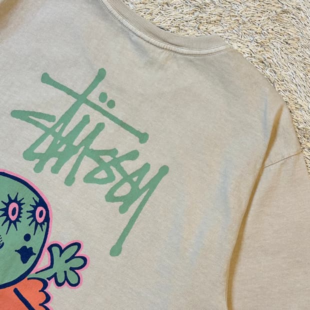 스투시 STUSSY 돌리 피그먼트 다이드 반팔 티셔츠 내츄럴