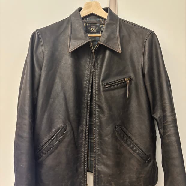 RRL 뉴스보이 가죽자켓 M
