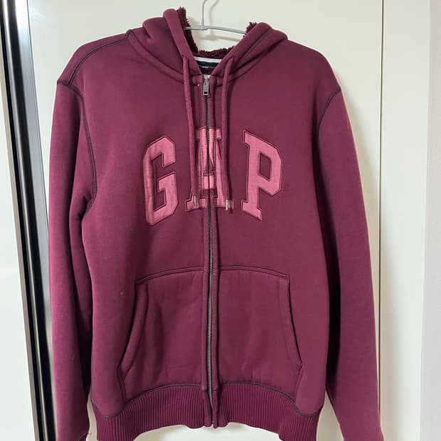 갭 GAP 버건디 후드집업