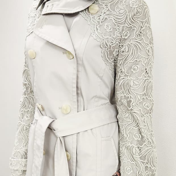 레이스 트렌치코트 