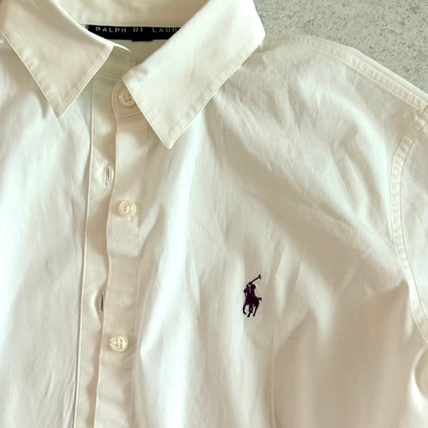 폴로 보라 포니 아이보리 셔츠