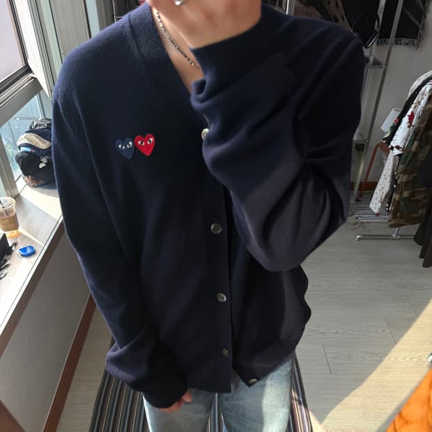 꼼데가르송 더블와펜 가디건