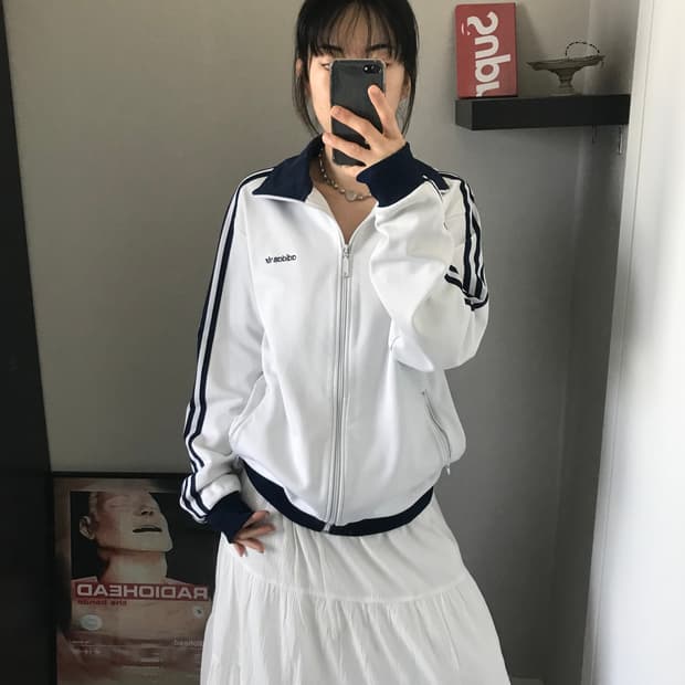 아디다스 00년대 올드스쿨 베켄바우어 화이트 져지