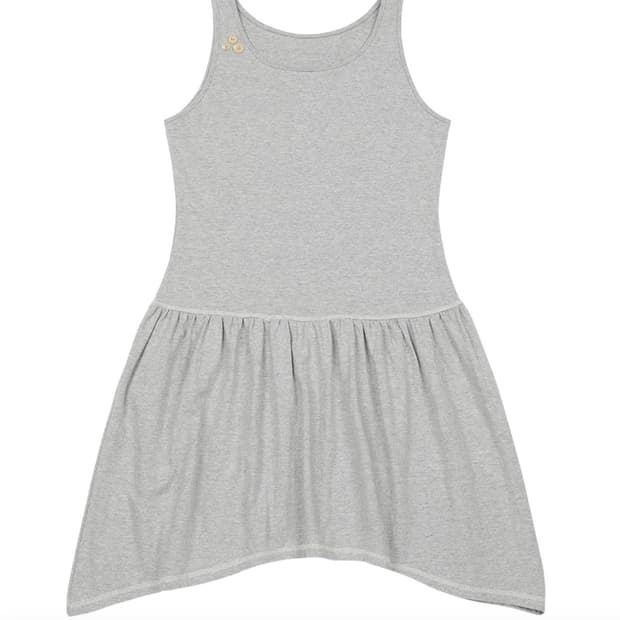 JERSEY SHIRRING LAYERED DRESS, MELANGE
