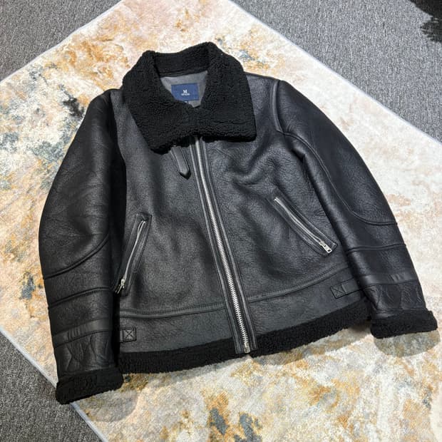 빈티지 블랙 무스탕 자켓