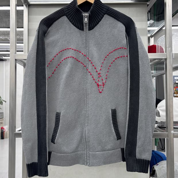 리바이스 00s 스티치 디테일 코튼 니트집업