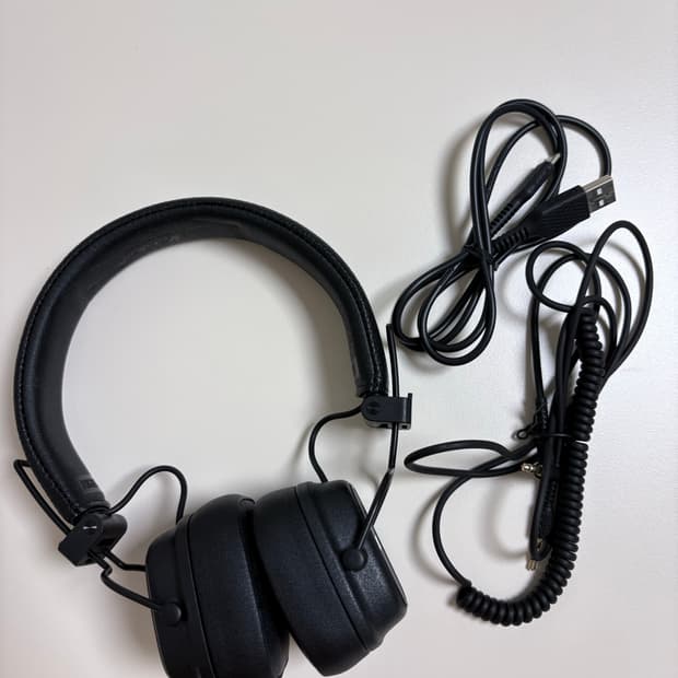 마샬 메이저4 헤드셋 블랙 (s급상태, 블루투스 가능)