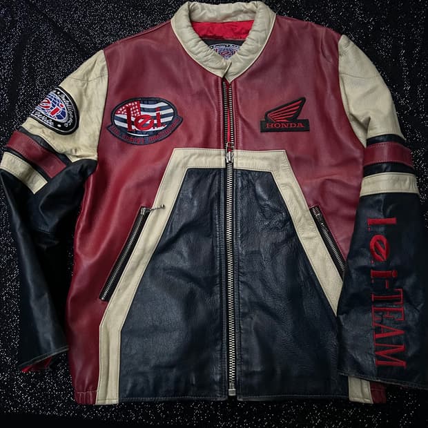 *rare* 1990s HONDA 레이싱 헤비 가죽자켓