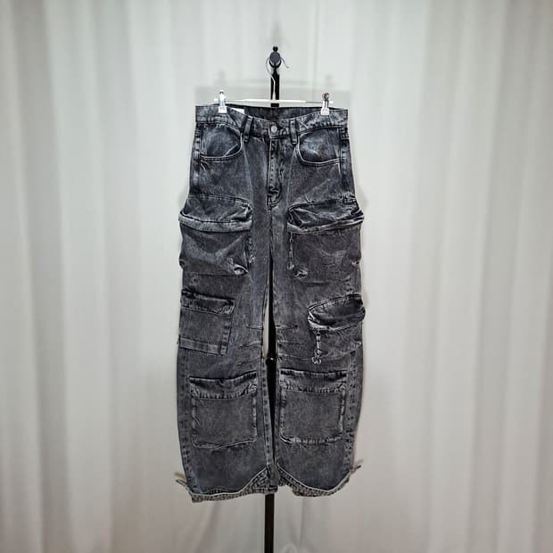 (택포) 자라 유틸리티 멀티 포켓 데님팬츠 30 B335