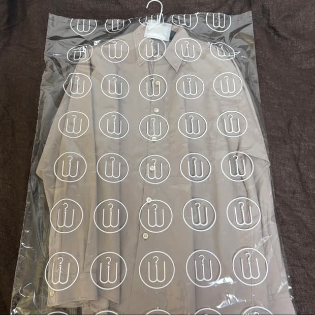 새상품급/오라리 빅트윌 셔츠 4 라이트 브라운