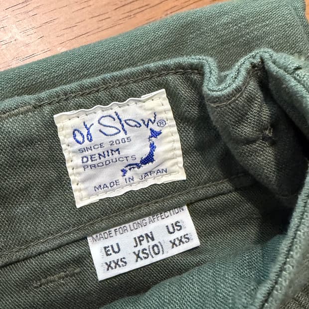 orSlow 퍼티크 팬츠 사이즈0