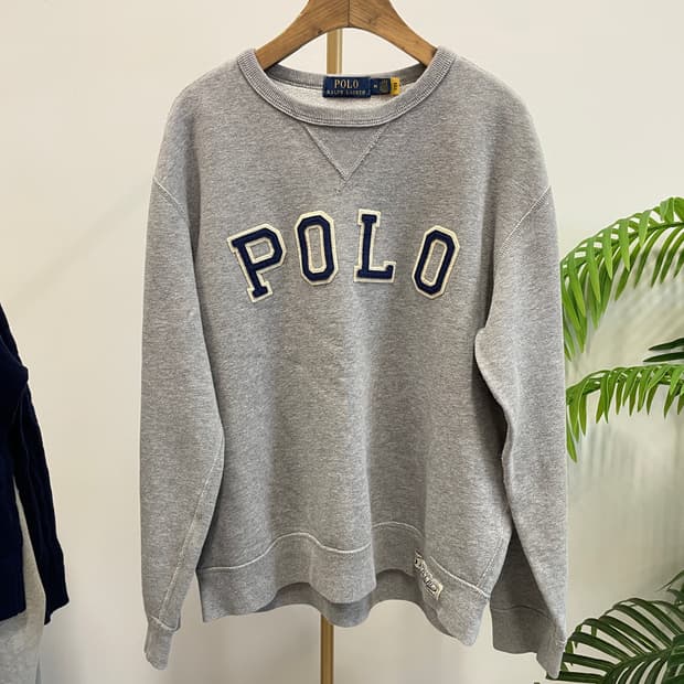 폴로 랄프로렌 로고 맨투맨(QR정품인증)