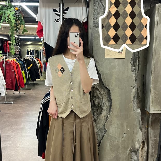 디올 아가일 니트 베스트 베이지 95 #csz1767