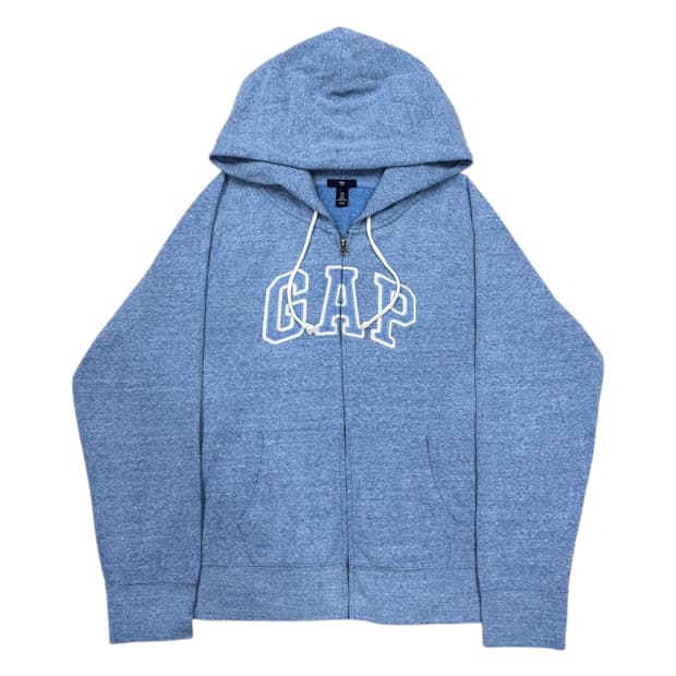 GAP 빈티지 스펠로고 소라 블루 기모 후드집업 자켓 XL