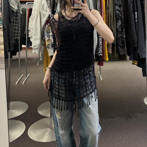 Black Mesh Grunge 🕷️♟️