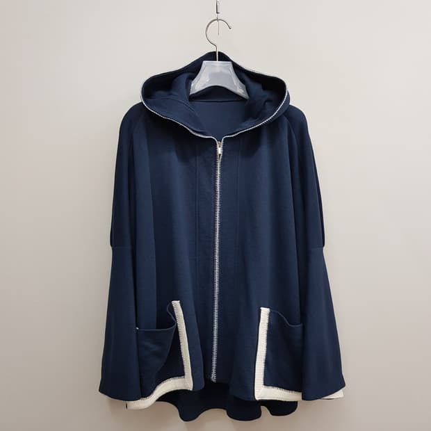 한섬 시스템 2021 배색 후드 플레어 집업 88-98-165사이즈