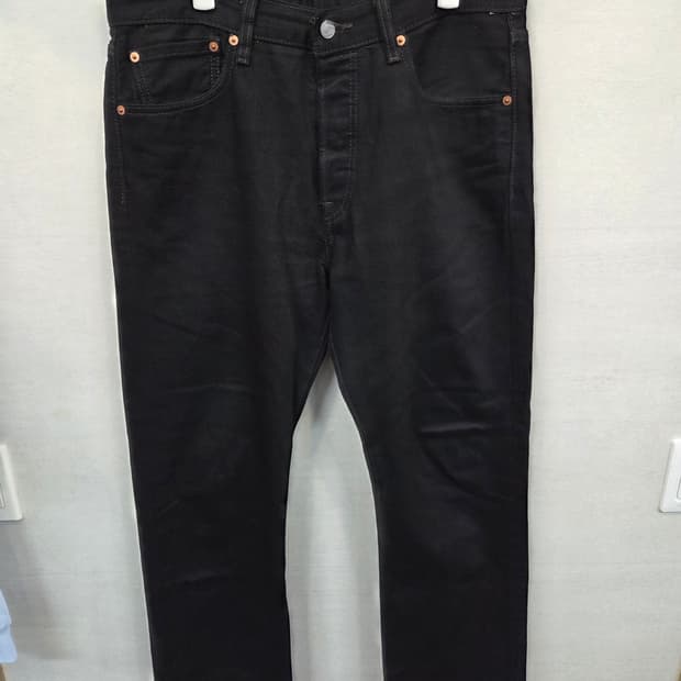 리바이스 501 블랙 검정 데님팬츠 33