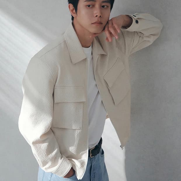 지오지아 시어서커 트러커 자켓