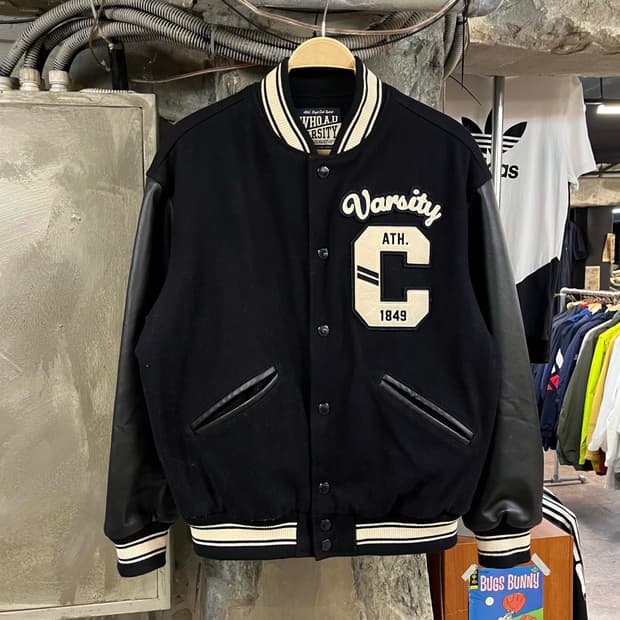 후아유 바시티 자켓 블랙 M #csz2492 