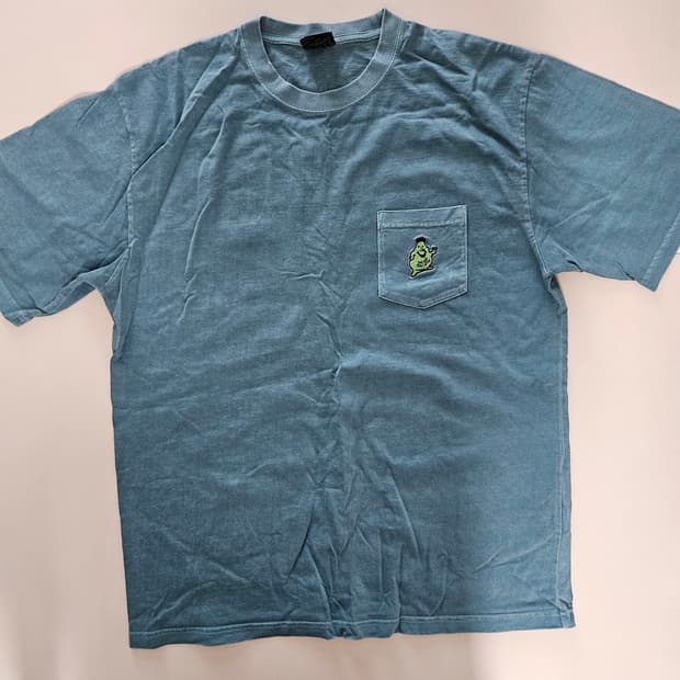 브라운브레스 그래픽 포켓 반팔 티셔츠 - 빈티지 블루 