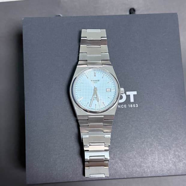 티쏘PRX 40mm 파워매틱80 아이스블루