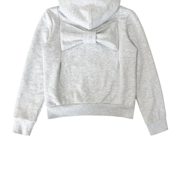 체메씨 BOW HOODIE (WHITE MELANGE)
