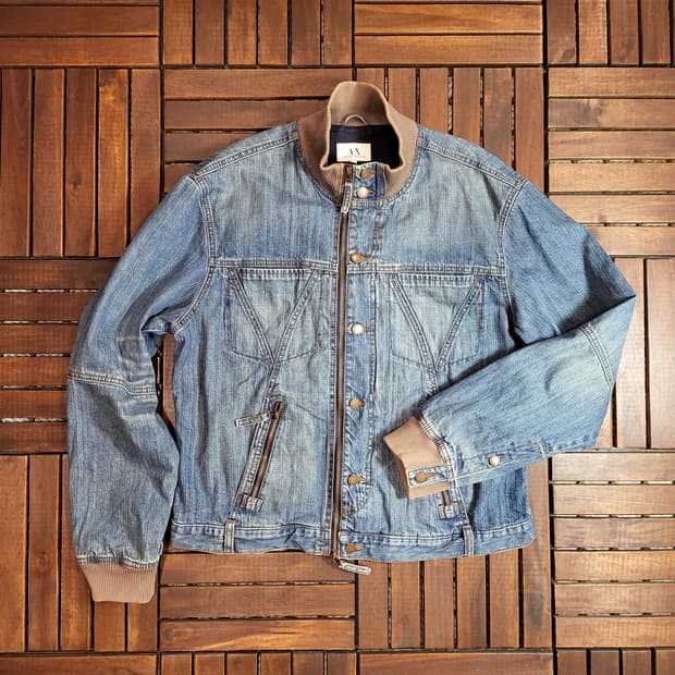 A|X 아르마니 익스체인지 데님 집업 자켓 (XL)