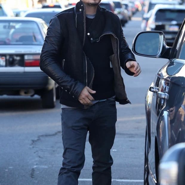 릭오웬스 12FW 레더 시어링 자켓