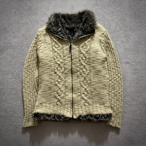 Mossimo knit fur jacket