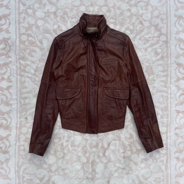 Vintage brown  hollywood Leather Jacket 