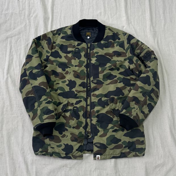 베이프 에이프 카모 ma-1 자켓 L