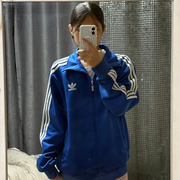 아디다스 파이어블루 트랙탑