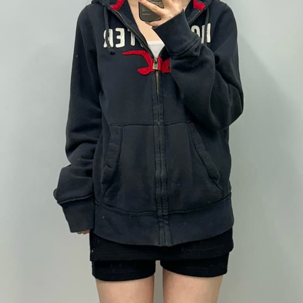 홀리스터 y2k 와투케 블랙 후드집업