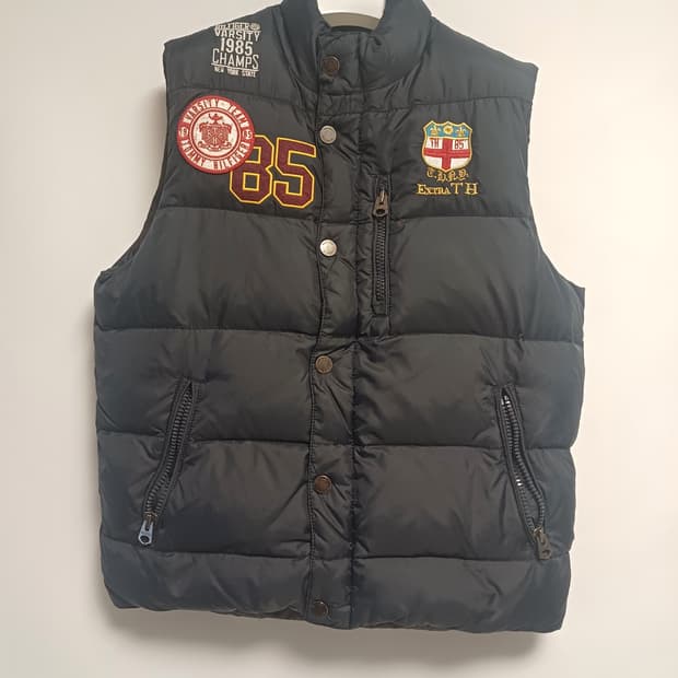 (레어템) 타미힐피거 바시티 1985 자수 패딩 베스트 (M)