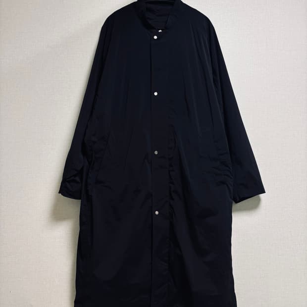 SYSTEM 시스템 블랙 롱 야상 코트