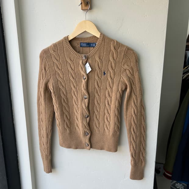16788 - 폴로 랄프로렌 케이블 울 가디건 (울 80% 캐시미어 10