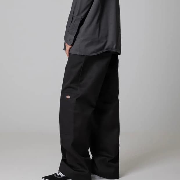 디키즈 더블니 루즈핏 워크팬츠 블랙 31