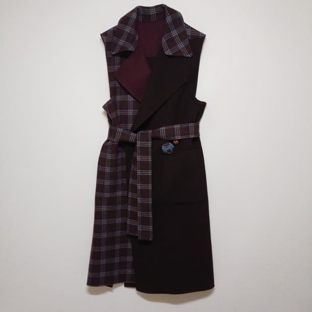 럭키슈에뜨 이태리 리버시블 베스트 롱 코트