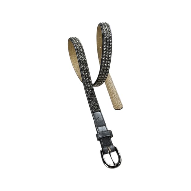 빈티지 스터드 레더 벨트