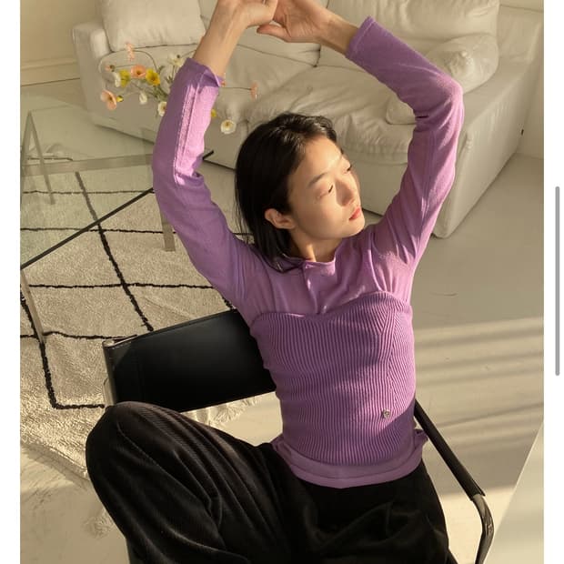 RRACE 퍼플 뷔스티에 