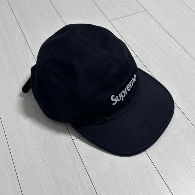 슈프림 25fw 블랙 캠프캡 모자