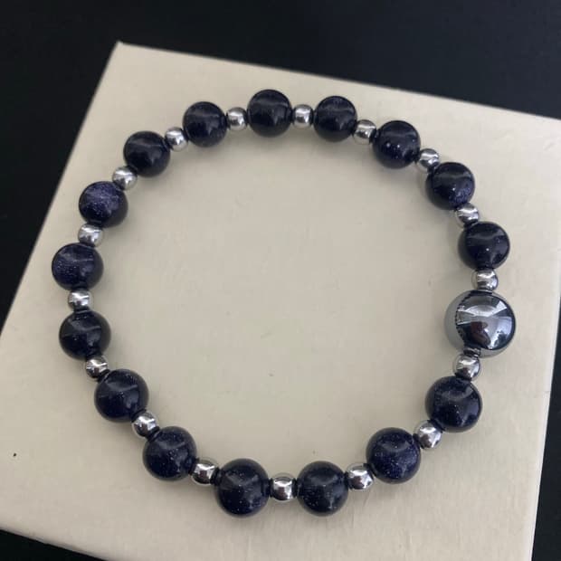 네이비 샌드스톤 팔찌