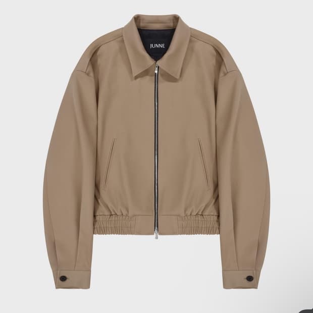 준느 베이지 도비 블루종 L 팝니다