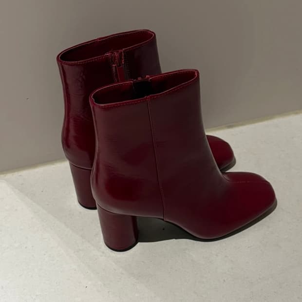 Zara burgundy red ankle boots