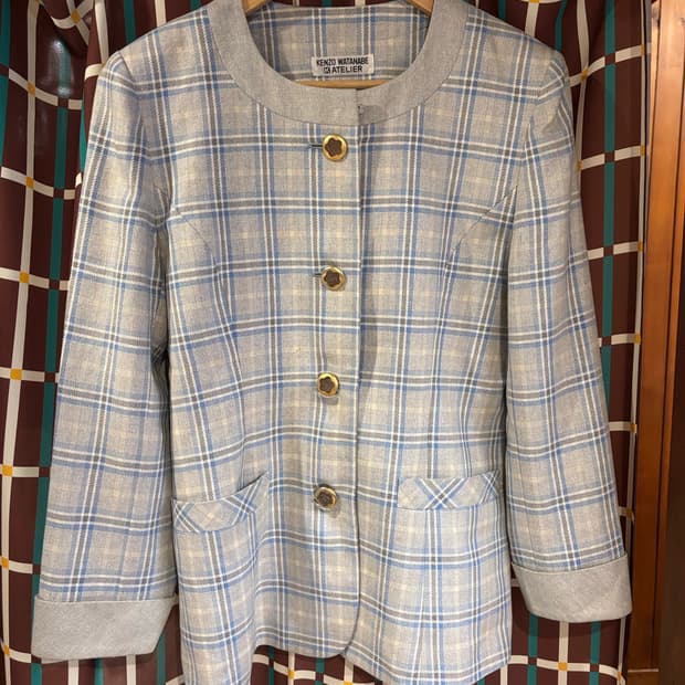 KENZO WATANABE 체크무늬 자켓