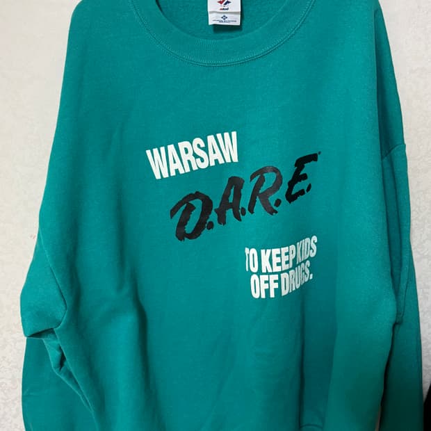 2XL) D.A.R.E 빈티지 스웻셔츠 맨투맨 데어